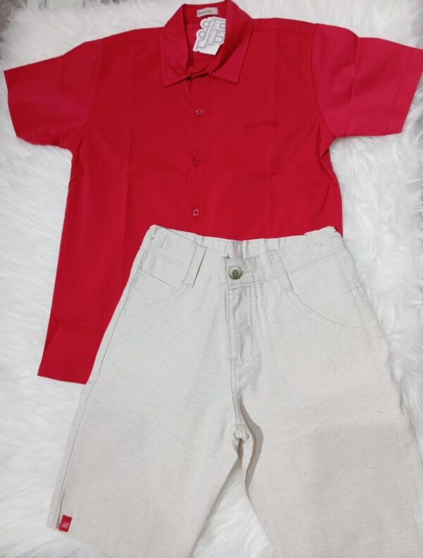 Conjunto Trenzinho Feliz Vermelho